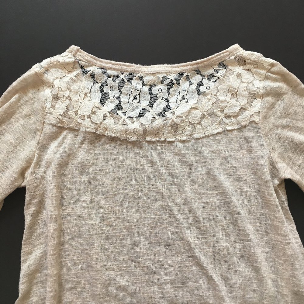 Rewind Beige Sweater with Lace - Picture 2 of 5